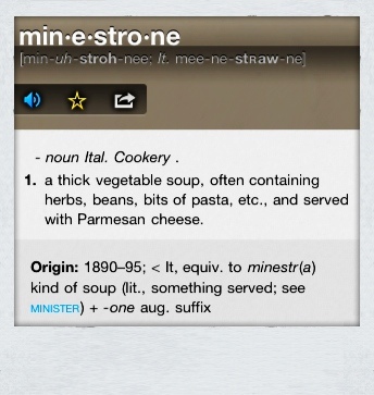 Definition of minestrone