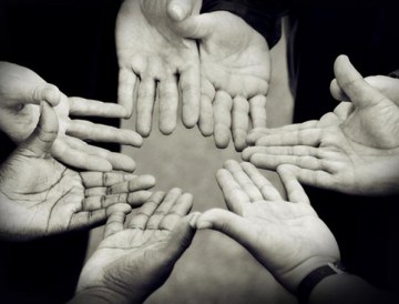 open handed group picture